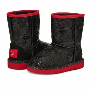 Disney Kids Sparkly Black and Red Boots